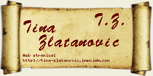 Tina Zlatanović vizit kartica